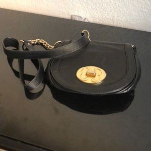 Emma fox black and gold crossbody purse
